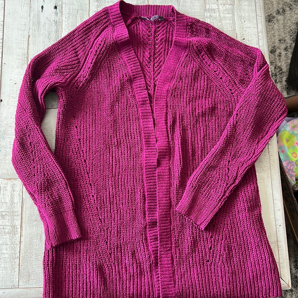Women's Medium Chenille Cardigan